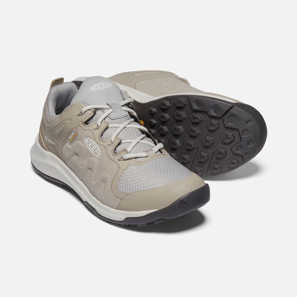 Zapatillas Keen Mexico Beige/Plateados - Mujer Explore Waterproof - JX8251394